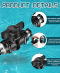 Pneumatic Ball Valve Push To Connect Fittings For Quick Air Flow Control PVC Valve System Five Sixteenth Inch OD
