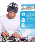 Person working with pre-soldered electronics, highlighting benefits of using Bi Directional I2C Logic Level Converter Four Channel 3V3 To 5V
