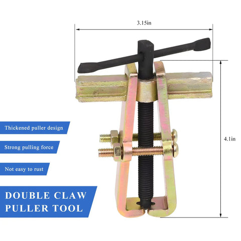 4 Inch Two Jaw Gear Puller For Flywheels Bearings And Pulleys Heavy Duty Adjustable Carbon Steel Puller with central screw