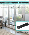 Two Pack Invisible Rectangular Recessed Drawer Pulls For Cabinets And Closets Pocket Sliding Door Handle Matte Black shown