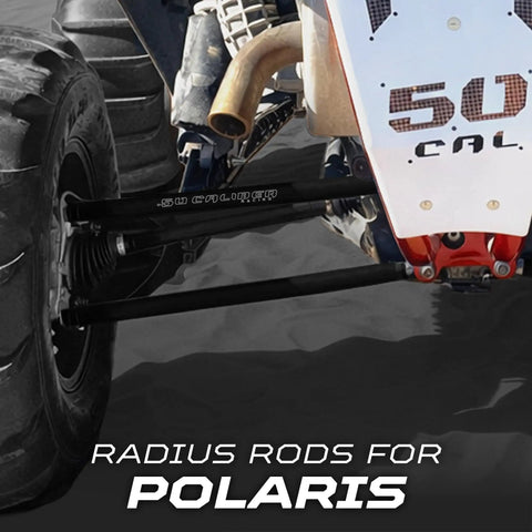 Hardcore Billet Aluminum Upper And Lower Radius Rods Kit With Chromoly Heim Joints And Nuts For 2011 To 2014 Polaris Rzr XP900 XP 900 Two And Four Seat UTVs Built To Take A Beating And Keep On Rolling installed on Polaris RZR rear suspension