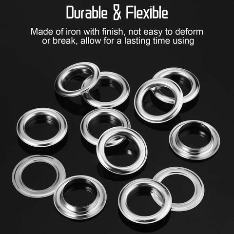 25 Sets 1 Inch Grommets And Eyelets Kit With Washers Self Backing For Leather Tarp Clothes Canvas Curtain Grommets With Holes Durable Heavy Duty Metal