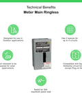 QO2L30SCP 30 Amp 2 Space 2 Circuit Indoor Main Lug Load Center, shown with technical benefits and compatibility, surface mount