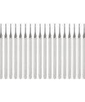 20 Piece Diamond Hole Saw Bits Set With Cylindrical Head 80 Grit For Gems Glass Jade Emerald 1 Millimeter Diameter Shank 2.35 Millimeter