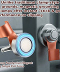 2 Pack Welding Magnetic Grounding Clamps for Fast Grounding and Solid Welds attached to metal surface
