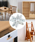 10 Pieces Iron Right Angle Corner Brackets For Furniture Cabinets Tables And Chairs Connectors Fasteners Hardware Accessories Durable 90 Degree Support For Shelves Frames And Projects shown in various home setups.
