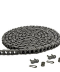 Built Tough ANSI 40 Roller Chain, 10 Feet With Two Connecting Links, 0.500 Inch Pitch, 4000 Lbs Tensile Strength, Heat Treated Components