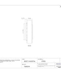 Hardcore Tapered Roller Bearing Single Cone Inner Ring Standard Tolerance side view dimensions showing 1.1250 Inch ID and 0.8125 Inch Width.