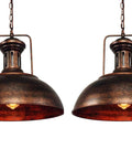 Farmhouse Pendant Light 16.14 Inch Rustic Vintage Vibe Hanging Fixture With Barn Dome Lampshade For Kitchen Island And Dining Room Ceiling Mount Adjustable Chain E26 Socket Compatible