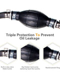 5/16 Inch 6 Foot Marine Fuel Line With Primer Bulb And Stainless Steel Clamps, Triple Protection Features Displayed