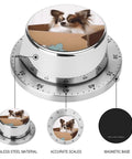 Stainless Steel Kitchen Timer With Magnetic Base, Compact 3.1 Inch Dial shown with detailed features diagram