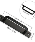 Sturdy 2 Pack Sliding Door Handles With Plate For Kitchen Cabinet Bathroom Closet And Barn Doors 5 Inch Center Hole Front Pulls