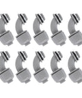 10 Pack Tough 1 Inch NPT Liquid Tight Flex Conduit Connectors 90 Degree Elbow Non Metallic Electrical Cord Grip Adapters in grey.