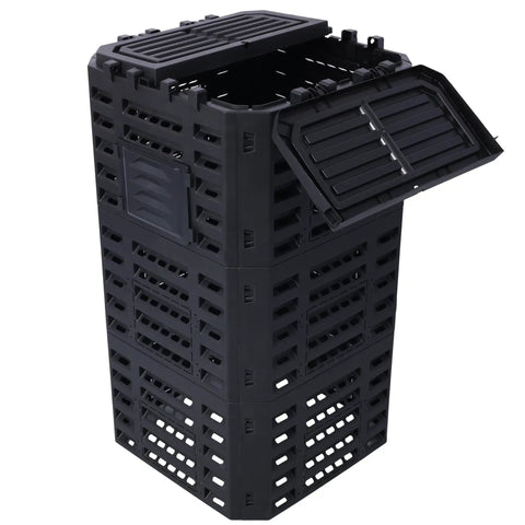 Large 132 Gallon Outdoor Compost Bin Tumbler With Easy Aeration For Backyard Home Gardens Made From Recycled Plastic