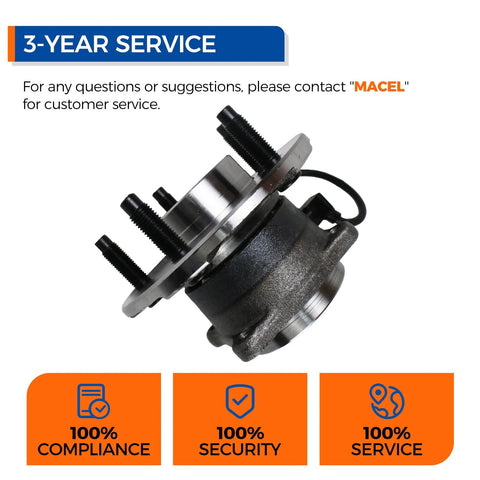 Rear Wheel Hub Bearing Assembly For 2002-2007 Saturn Vue, 2005-2006 Chevy Equinox, And 2006 Pontiac Torrent, shown in a side view