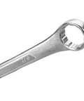 Close-up of a chrome vanadium steel wrench from the Beefy 22 Piece Combination Wrenches Set With Organizer Rack Metric And Standard Sizes.