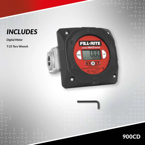 1 Inch Digital Nutating Disc Fuel Transfer Meter With Cast Aluminum Construction And Nickel Plated Exterior Delivers 6 To 40 GPM 23 To 151 LPM For Fast Accurate Diesel And Gasoline Transfers Built To Last
