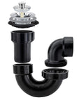 Keep Your Mobile Home From Sniffing Sour With This Rock Solid Rv P Trap And Bathtub Drain Kit designed with black plastic components.