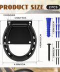 Heavy Duty Solid Steel Horse Tie Ring Set Two Pack With Expansion Screws 3 By 3 Inch Cross Ties Down For Stable Barn Tack Room Black Built Like A Tank
