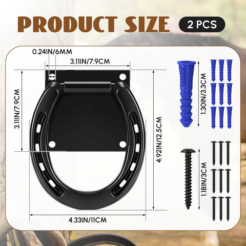 Heavy Duty Solid Steel Horse Tie Ring Set Two Pack With Expansion Screws 3 By 3 Inch Cross Ties Down For Stable Barn Tack Room Black Built Like A Tank