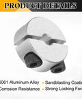 Eight Piece Double Split Shaft Collar Set 4mm Bore 18mm Outer Diameter 8mm Thick Aluminum Alloy Set Screw Clamp On Collars
