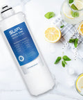 Level Up Your Kitchen Routine With This OCS2 EV961802 Under Sink Water Filter Replacement Cartridge 2 Pack on marble with lemon and mint.