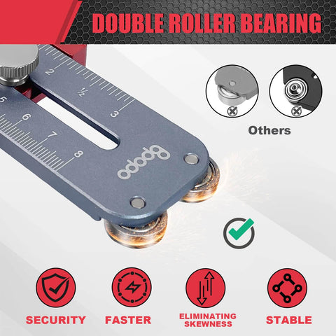 Thin Rip Jig For Table Saws And Routers, Safe Quick Narrow Strip Rip Guide For Repetitive Cuts, Durable Aluminum