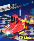 Two Pack Cool Cute Cartoon Remote Control Bumper Cars For Toddlers Mini RC Cars With Light And Sound Charging Setup