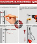Installation guide for Adjustable Steel Resistance Band Wall Mount System With 40 Inch Vertical Glide and Heavy Duty Wall Anchor Kit.
