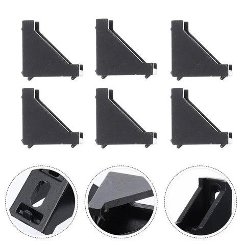 Shop Floor Ready Aluminum Extrusion Corner Brackets 90 Degree Angle Connectors for CNC and 3D Printer projects, set of six