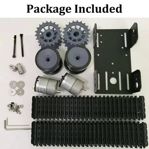 DIY Tracked Robot Chassis Kit For Arduino Raspberry Pi Microbit And Python STEAM Projects With 2 Motors and Tracks components