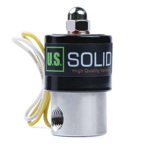 One Quarter Inch Stainless Steel Electric Solenoid Valve 110VAC Normally Closed With Viton Seals Built Tough