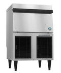 Straight-Up Commercial Cublet Flaker Ice Machine With Spacious Cube Bin, stainless steel exterior, front view, easy access for kitchens.