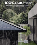 All Weather 12x16 Ft Hardtop Gazebo With Aluminum Frame And Double Polycarbonate Roof in rain showing leak-proof feature.