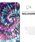 Full Body iPhone 13 Skin Wrap Kit Spiral Tie Dye V3 With Air Release Adhesive shown on phone screen