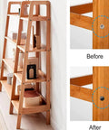 100 Dome Screw Covers Black, M4 Mirror and Glass Fastener Caps, 12mm (0.47in) Diameter x 4mm (0.16in) Thickness, shown installed on wooden shelf for concealed fastening.