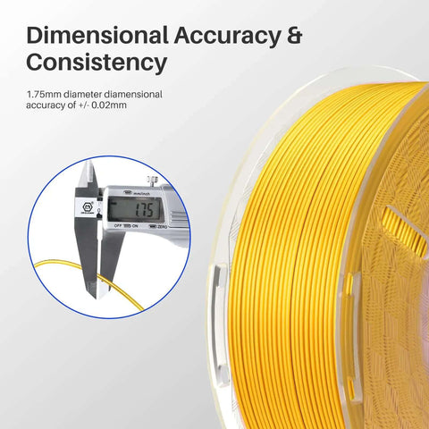 Silk Copper PLA Filament 1.75mm, 1kg Spool For 3D Printers, High Dimensional Accuracy 0.02mm with glossy silk finish spool