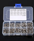 Stainless Steel Screws And Nuts Set Kit 340 Pieces 304 Rustproof Hardware Fasteners for Furniture Repair DIY Projects in organizer box