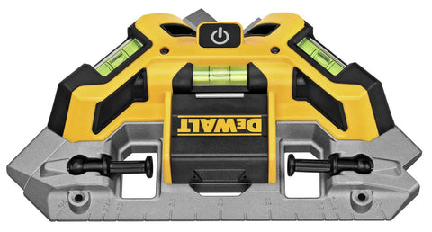 33 Foot Laser Square With Rugged Aluminum Base, Triple Bubble Vials, IP54 Dust And Water Resistant, Yellow Laser Level
