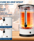 Massive 14L Electric Coffee Urn Double Wall Stainless Steel Commercial Beverage Dispenser with no-drip spout in use