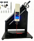 90 Degree Peel Force Test Stand With Digital Readout Gauge For Tape Film And Label Release Strength Testing Workhorse Manual Pull Push Tester 10 To 100N Capacity 200mm Stroke, black