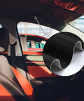 Pangda suede headliner fabric for cars, black, foam-backed, 98 x 60 in