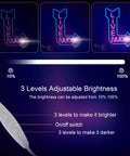 Romantic Neon Sign For Wall Decor With Adjustable Brightness showcasing levels and USB power control
