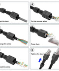 Installation steps for Tool Free RJ45 Connector For CAT6 Gold Plated Modular Plug No Crimp Needed Easy DIY Friendly Install
