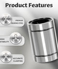 LM25UU Linear Ball Bearing 25mm ID, 40mm OD, 59mm Length, Double Sealed For 3D Printers And CNC Slides, Pro Grade Precision Gear