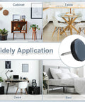 Eight Piece Round Black PTFE Furniture Sliders With Nonslip Rubber Grip Three Quarter Inch Glides For Heavy Duty Chairs Wooden Floors Smooth As Butter Pro Upgrade, versatile application on various furniture.