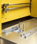 Heavy Duty Refrigerator Door Hinge Kit Zinc Alloy Four Pack For Busy Commercial Kitchens With Corrosion Resistance 8mm Axle For Freezer And Fridge Doors Low Noise Operation And Easy Maintenance, silver hinge kit on yellow door