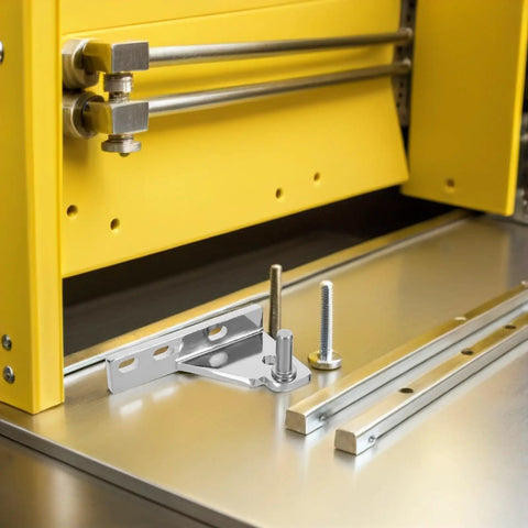 Heavy Duty Refrigerator Door Hinge Kit Zinc Alloy Four Pack For Busy Commercial Kitchens With Corrosion Resistance 8mm Axle For Freezer And Fridge Doors Low Noise Operation And Easy Maintenance, silver hinge kit on yellow door