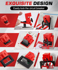 Lockout Tagout Kit With Twelve Piece Single Pole Breaker Lockout Devices Nylon Clamp On Lockout Locks For Loto Stations
