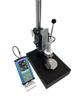 Portable Ultrasonic Hardness Tester With Sturdy Test Stand And Fine Probe 1kgf Load for precise hardness readings on metals.